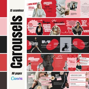 Carousel Canva Templates, Seamless Instagram Post Presets for Social Media Managers, Coaches and VAs