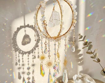 Luxury Crystal Suncatcher,Healing Crystal Pendant,Bohemian Rainbow Window Decoration,Sunrise Prism,Mysterious Home Decor,Gift For Lovers