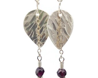 Silver Garnet earrings