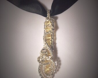 Silver Citrine Pendant