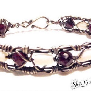 Silver Garnet bracelet