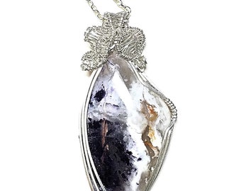Silver Mexican Opal pendant