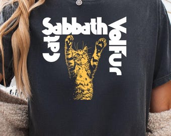 Camiseta Cat Sabbath / Camiseta de gatito heavy metal, regalo para amantes de la música