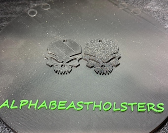 Llavero de calavera de Punisher impreso en 3D