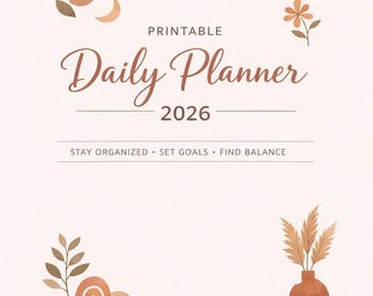 Agenda quotidien 2026 imprimable