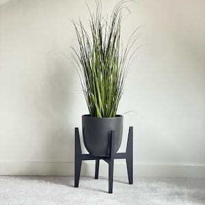 Oak Wood Plant Stand, Indoor Pot Riser, Home Decor image 3