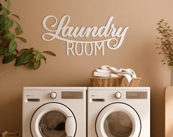 Unique Wooden Laundry Room Decor Sign for Wall or Door