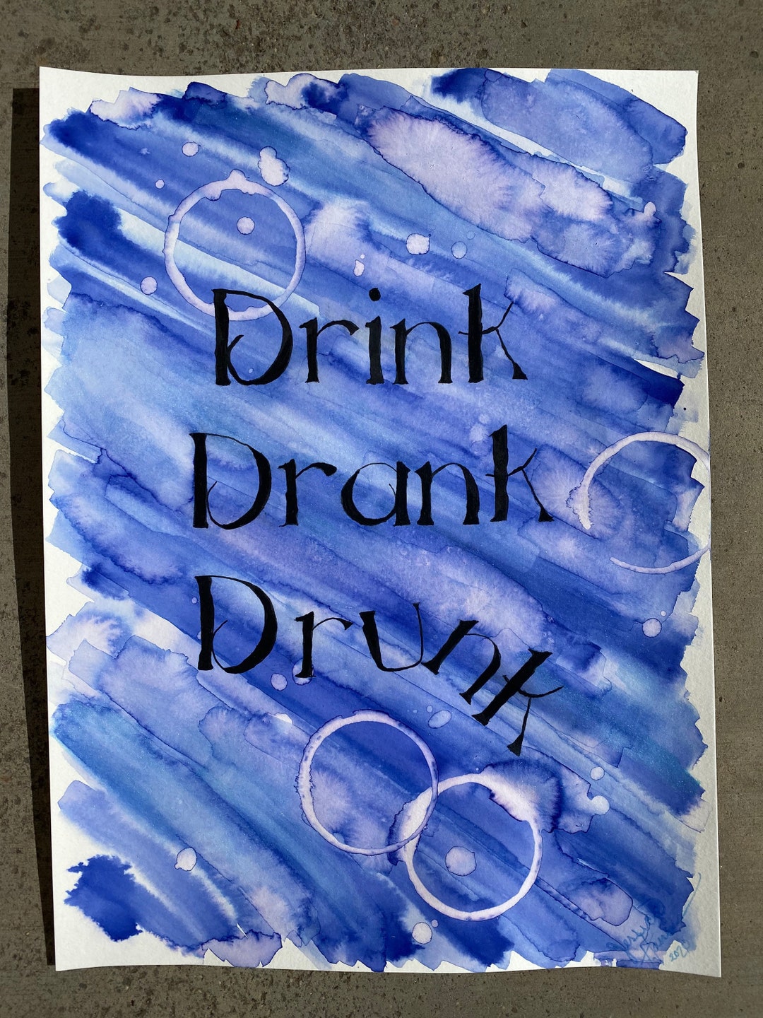 Drink Drank Drunk Art Print Etsy