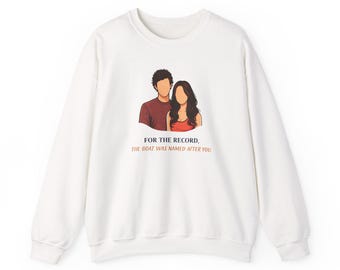 Seth Cohen Summer Roberts The OC Couple Illustration Sweatshirt | For the Record the Boat was Named After You romantic portrait |