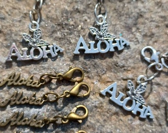 【韓国スタバ】Aloha Summer★Aloha Tassel Decoration Charm ALOHA | Hand Stamped Pendant With a Tassel | Keychain
