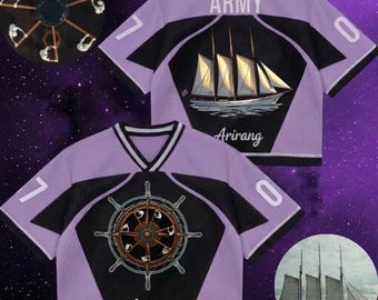 Camiseta de fútbol personalizada para el regreso de Bangtan World Tour, camiseta personalizada de Arirang World Tour, regalo de merchandising de Kpop para ARMY, atuendo para fans del concierto