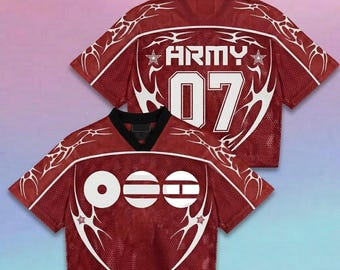 Camiseta de fútbol personalizada de la gira mundial de regreso de Arirang Bang Tan para ARMY, regalo de merchandising Kpop personalizado de la gira de Arirang para fans de ARMY.