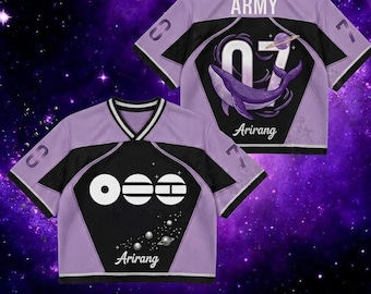 Camiseta de fútbol personalizada de la gira mundial Whale Universe de Bangtan, regalo de merchandising personalizado de la gira Arirang Kpop para ARMY, atuendo de fan para conciertos