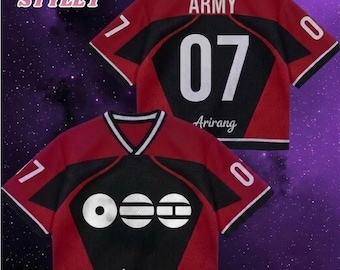 Camiseta de fútbol personalizada del regreso de la gira mundial Bangtan, camiseta personalizada de la gira mundial Arirang, regalo de merchandising de K-pop para ARMY, atuendo para concierto de fans.