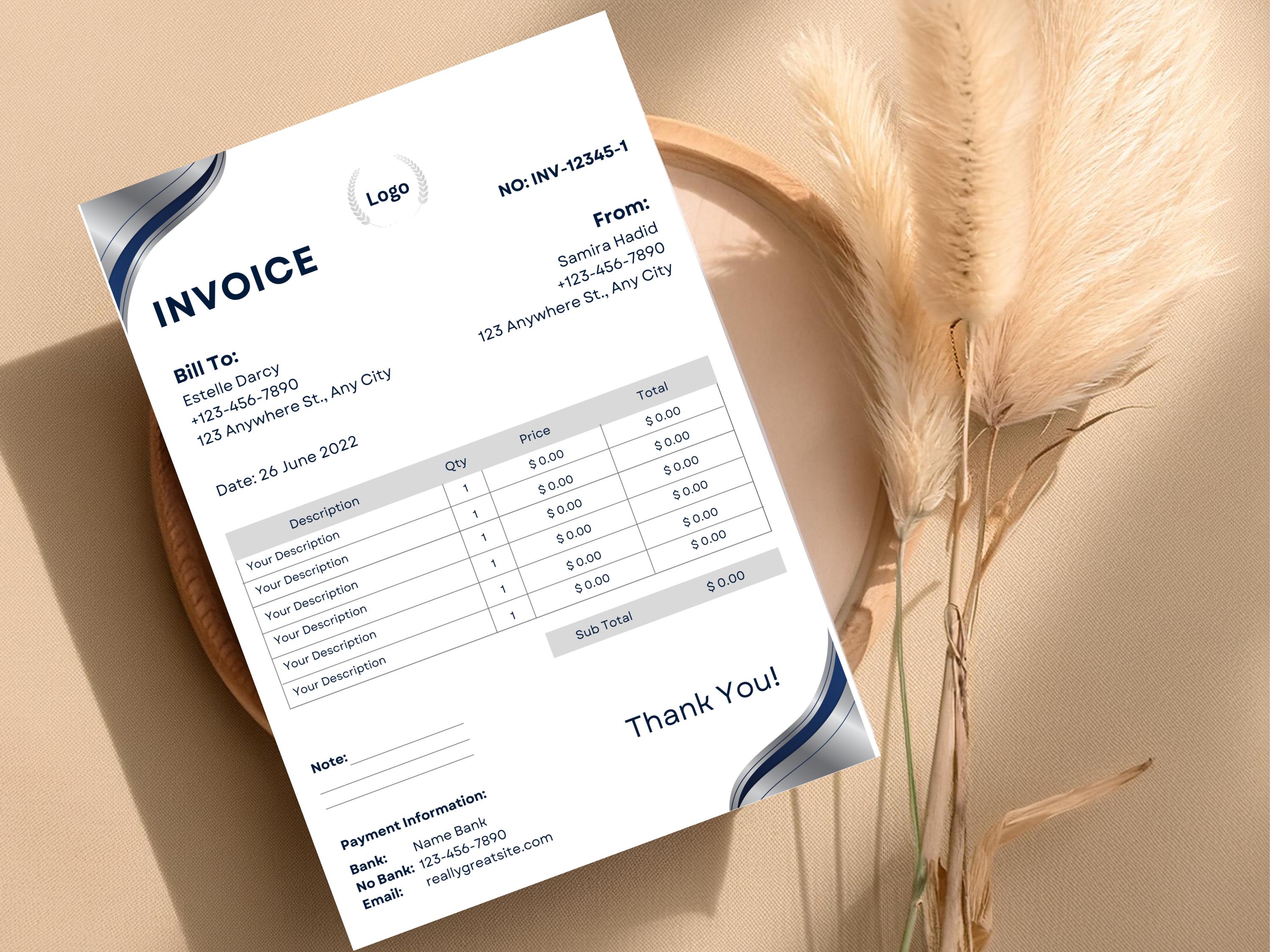 Professional Invoice Template | Invoice Template Editable | Modern ...