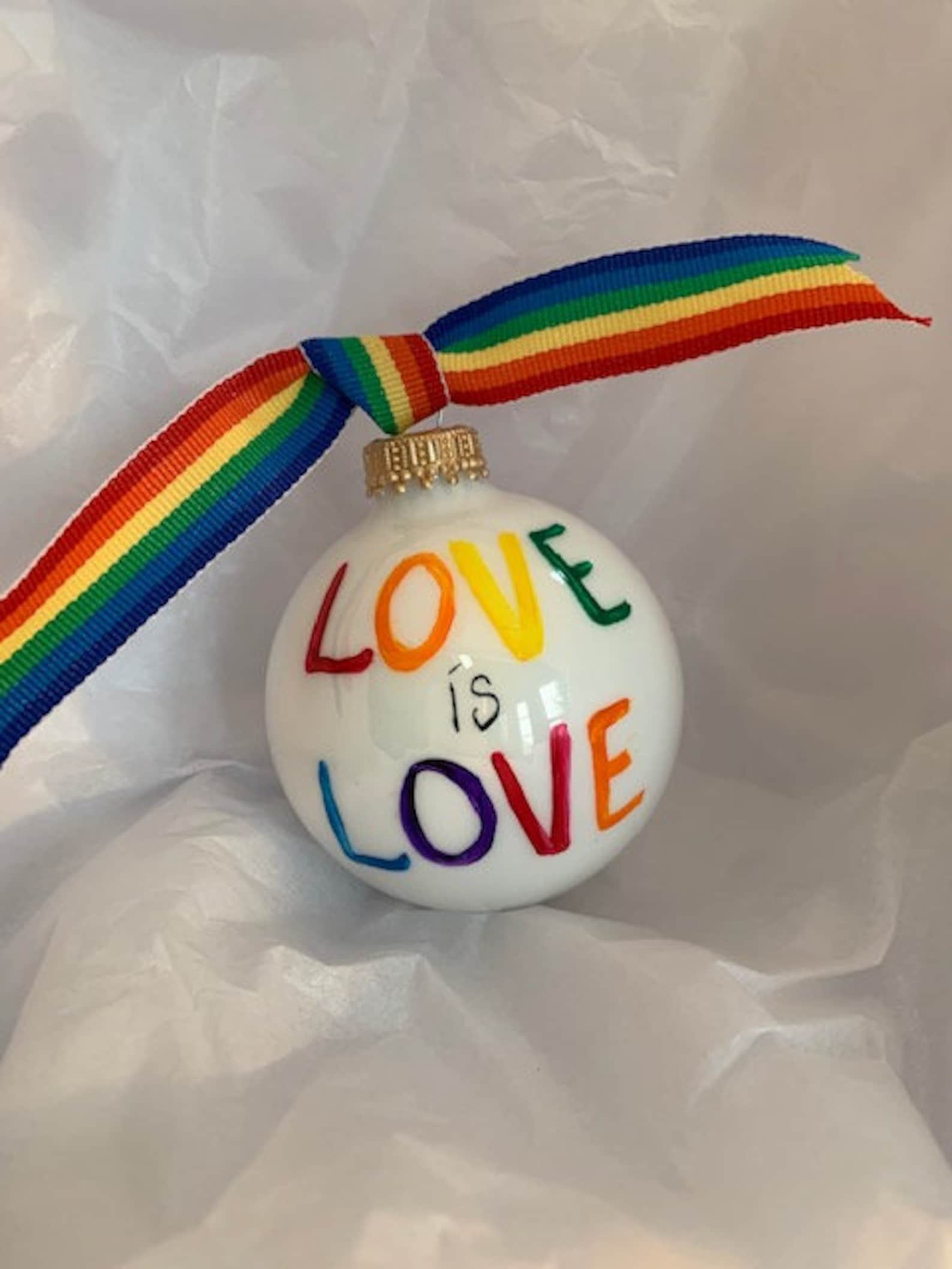 LGBTQ Ornament Love Ornament Christmas Ornament Rainbow Etsy India
