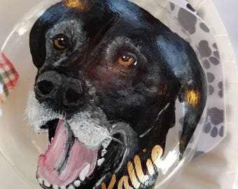 Hand Painted Pet Portrait Christmas Ornament: Custom Dog, Cat, Horse
