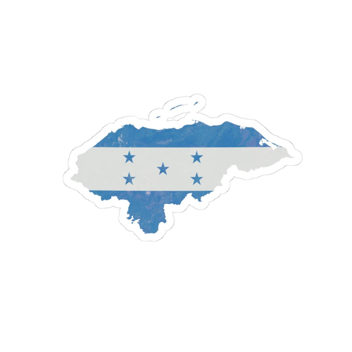 Honduras Flag Map Sticker | Kiss-cut Vinyl Honduras Outline - Etsy