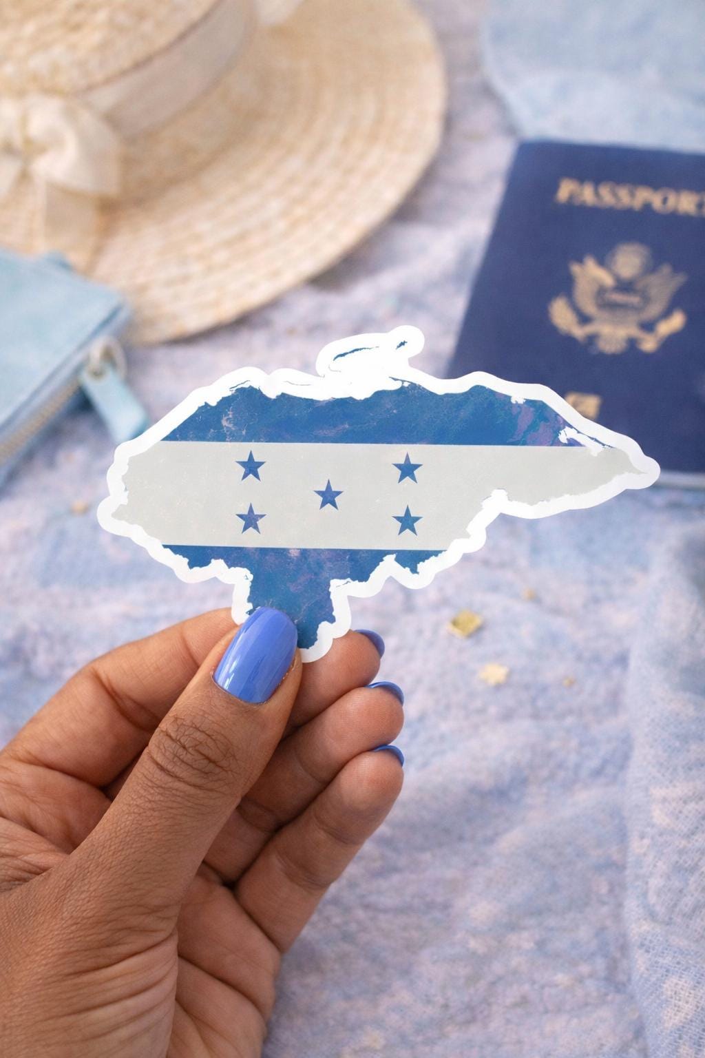 Honduras Flag Map Sticker | Kiss-cut Vinyl Honduras Outline - Etsy
