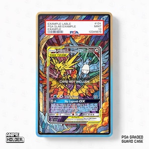 Moltres, Zapdos and Articuno GX SM210 Promo Extended Art Display Cases Magnetic, PSA Slab, Screws Cases