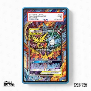 Moltres, Zapdos and Articuno GX SM210 Promo Extended Art Display Cases Magnetic, PSA Slab, Screws Cases