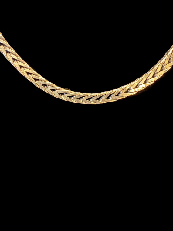 Heavy solid Sterling silver 925 foxtail chain wit… - image 3