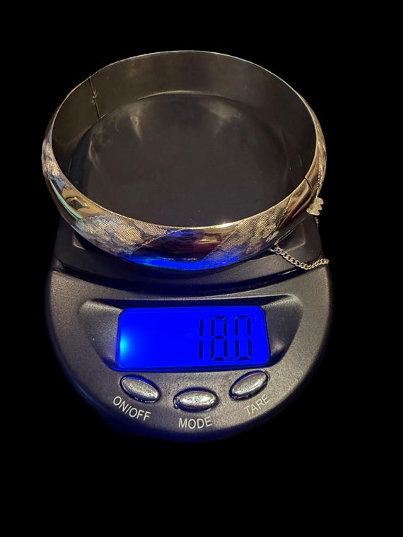 Sterling silver .925 wide bangle bracelet View 5