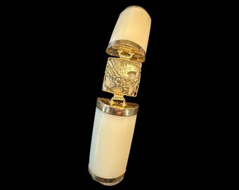Vintage Chinese 14K segmented off white natural coral  bracelet