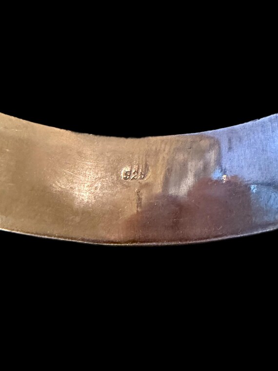 Sterling silver .925 wide bangle bracelet View 6