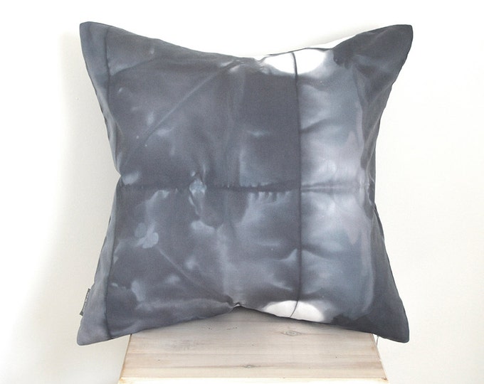 Charcoal Grey Tie-Dye 20x20 Pillow Cover - Slate