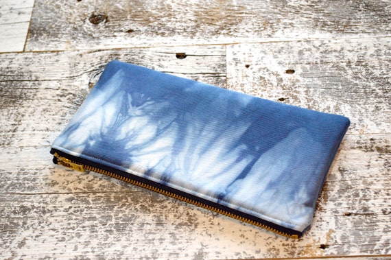 Tie-Dye Pouch - Navy Pencil Case - Marine