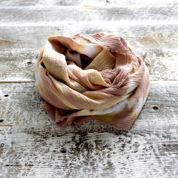 Harvest Brown Tie-Dye Scarf