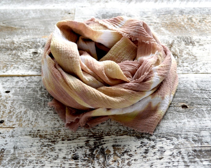 Harvest Brown Tie-Dye Scarf