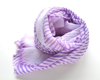 Radiant Orchid Tie-Dye Scarf