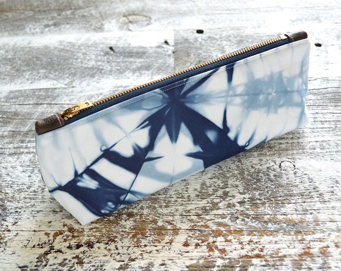 Tie Dye Navy Blue Clutch - Wristlet Clutch - Marine