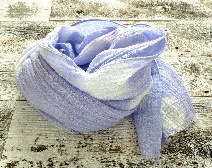 Lavender Tie-Dye Scarf - lightweight cotton scarf