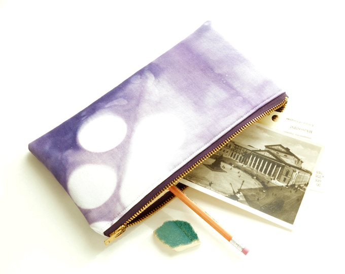 Tie-Dye Pouch - Purple Clutch - Amethyst