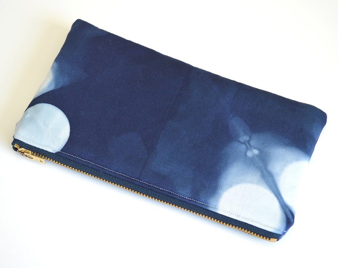 Tie-Dye Pouch - Navy Pencil Case - Marine