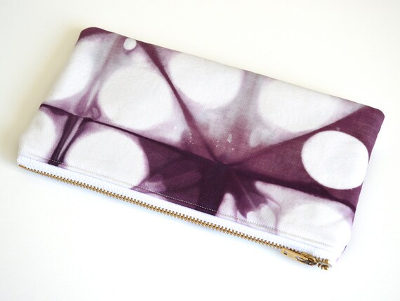 Tie-Dye Pouch - Purple Pencil Case - Plum