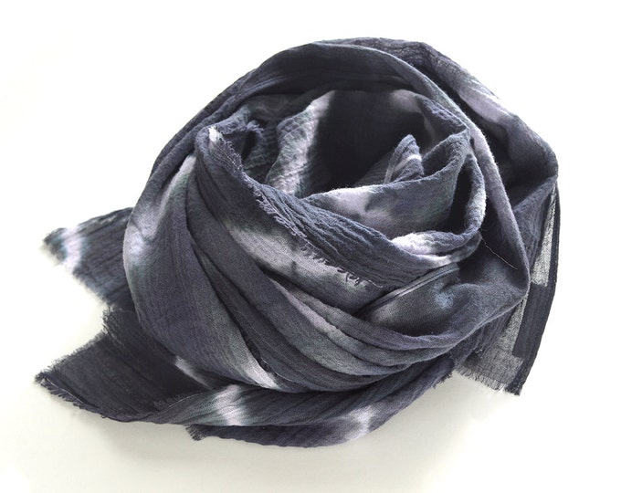 Carbon Tie-Dye Chevron Scarf