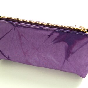 100% Organic Cotton Tie-Dye Pouch Purple Tie-Dye Pouch Amethyst image 3