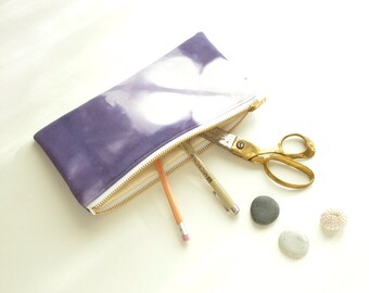 Tie-Dye Pouch - Purple Clutch - Amethyst