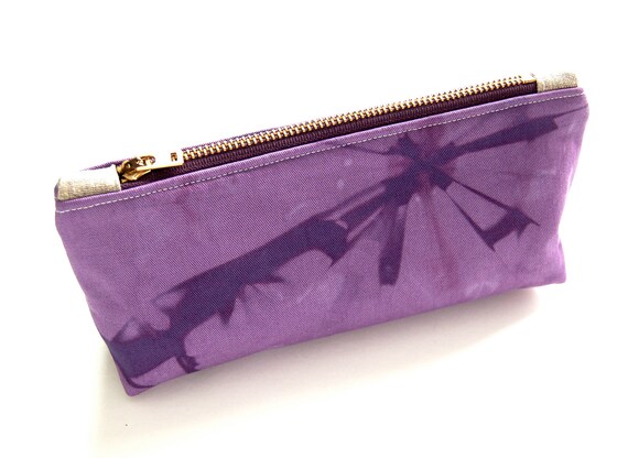 100% Organic Cotton Tie-Dye Pouch - Purple Tie-Dye Pouch - Amethyst