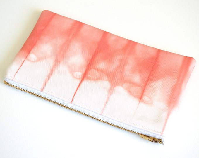 Tie-Dye Pouch - Coral Pencil Case - Coral