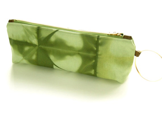 100% Organic Cotton Tie-Dye Clutch - Green Tie-Dye Wristlet Clutch - Deep Moss