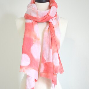 Coral Tie-Dye Scarf image 2