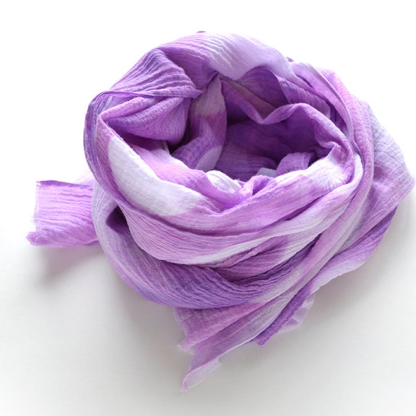 Radiant Orchid Tie-Dye Scarf