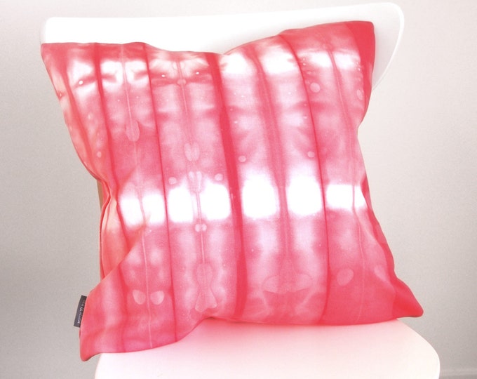 Coral Pillow Cover - Modern Tie-Dye - 18x18 inches