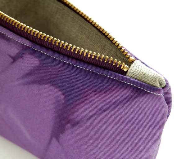 100% Organic Cotton Tie-Dye Pouch - Purple Tie-Dye Pouch - Amethyst