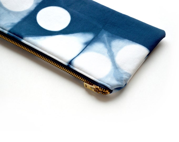 Tie-Dye Pouch - Navy Pencil Case - Marine